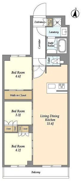 Asyl Court Nerima Nakamurabashi - Floor Plan - ["White", "Floor plan", "Plan"]