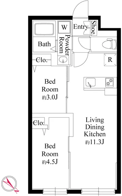 El Faro Waseda - Floor Plan - ["White"]