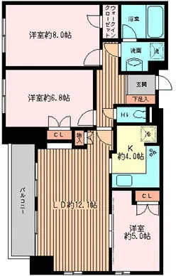 Morecrest Jingumae - Floor Plan - ["Apartment", "Condominium", "Balcony"]