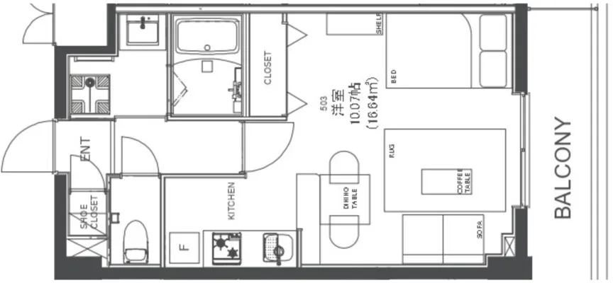 Hmlet Nakano Shinbashi - Floor Plan - ["Plan", "Diagram", "Floor plan"]