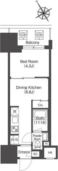 Comforia Liv Itabashi - Floor Plan - []