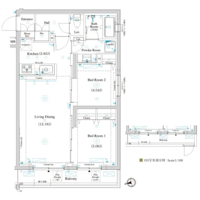 Latiera Takinogawa - Floor Plan - ["Floor plan", "Plan", "Text"]