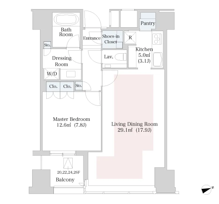 Central Park Tower La Tour Shinjuku - Floor Plan - ["Product", "Rectangle", "Font"]