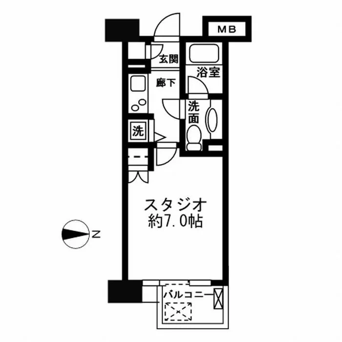 Residia Shinjuku East Ⅱ - Floor Plan - ["Floor plan", "Diagram", "Drawing"]