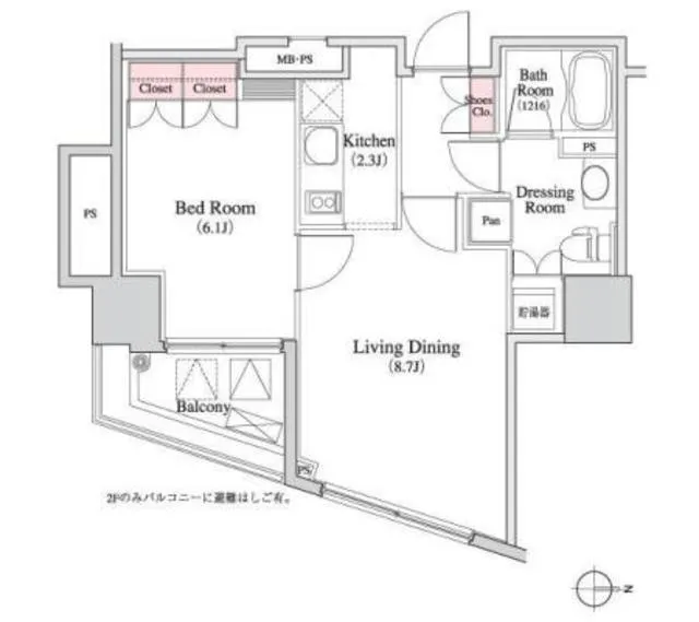 Park Cube Hatchobori - Floor Plan - Floor plan