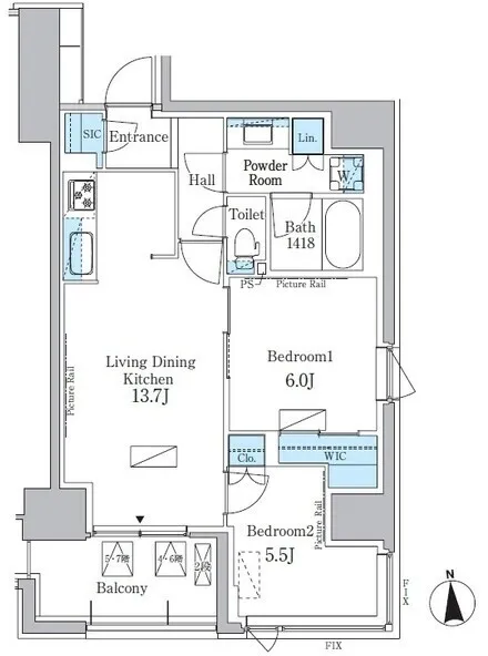 Park Axis Shinjuku Hyakunincho - Floor Plan - ["Rectangle", "Schematic", "Font"]
