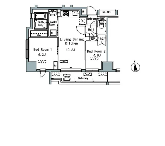 Park Axis Nakaokachimachi - Floor Plan - ["Floor plan", "Diagram", "Text"]