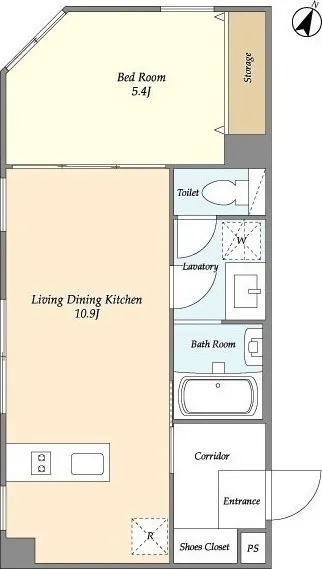 Chez Moi Shirokane Takanawa - Floor Plan - ["White", "Plan", "Diagram"]