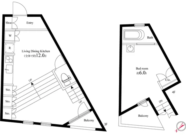 Maple Shin Nakano - Floor Plan - ["Plan", "Diagram", "Triangle"]