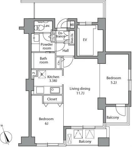 Residia Jiyugaoka - Floor Plan - ["Floor plan", "Diagram", "Plan"]