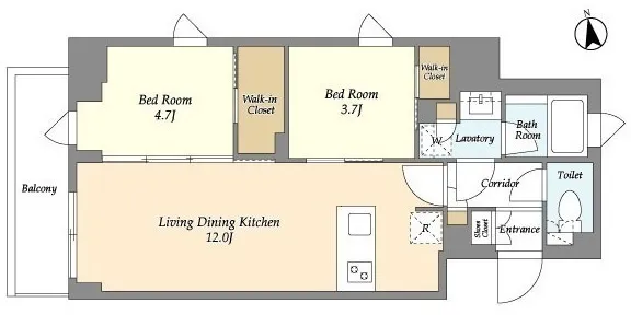 AIFLAT Shinagawa Togoshi Parkside - Floor Plan - ["White", "Floor plan", "Diagram"]