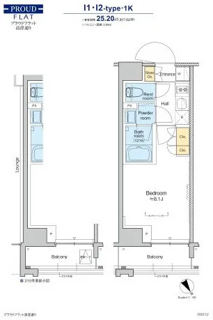 PROUD FLAT Kiyosumi Doori - Floor Plan - ["Diagram", "Floor plan", "Plan"]
