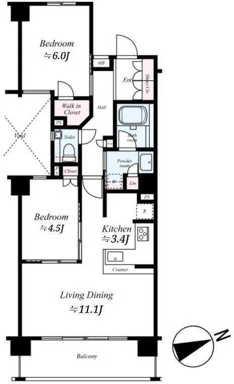 Aria City Hikifune II - Floor Plan - ["Diagram", "Plan", "Floor plan"]