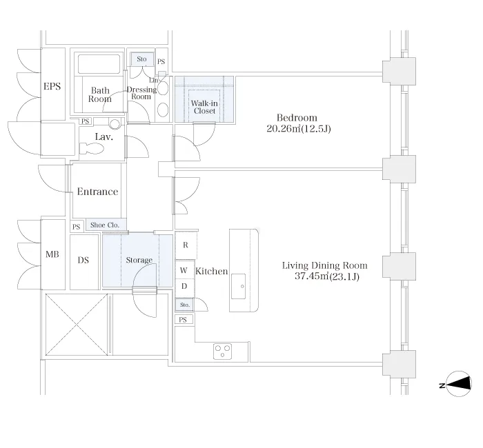 La Tour Shibakoen - Floor Plan - ["Text", "Floor plan", "Diagram"]