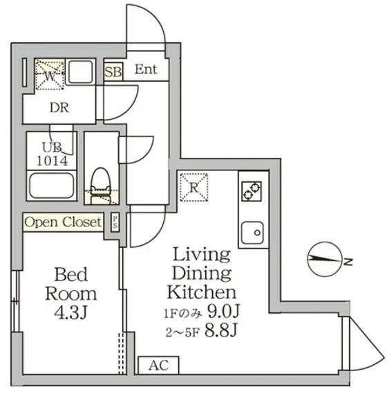 Aglaia Shinjuku Nishiochiai - Floor Plan - ["White", "Diagram", "Floor plan"]