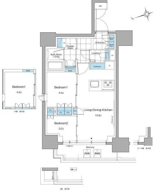 Lefon Progre Hongo 3-Chome - Floor Plan - ["White", "Plan", "Diagram"]