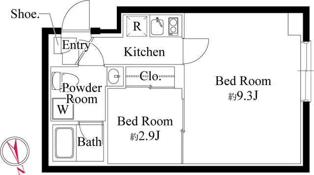 Project Kita-Shinjuku - Floor Plan - ["White", "Plumbing fixture", "Sink"]