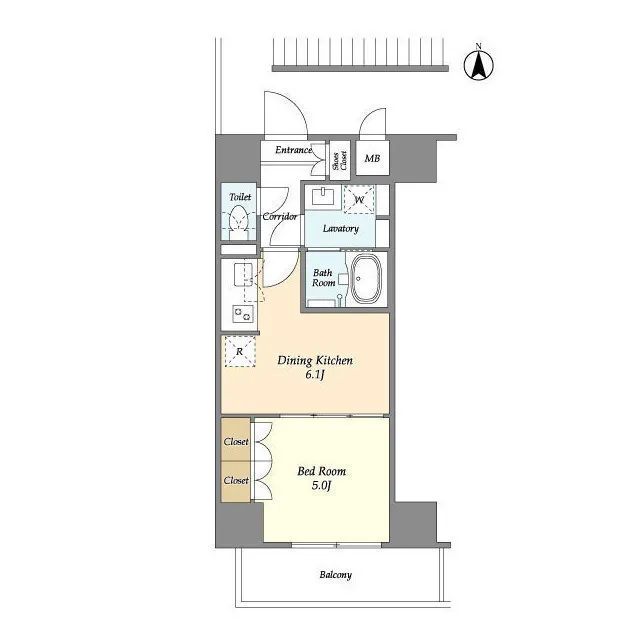 La Douceur Higashikanda - Floor Plan - ["Rectangle", "Parallel", "Font"]