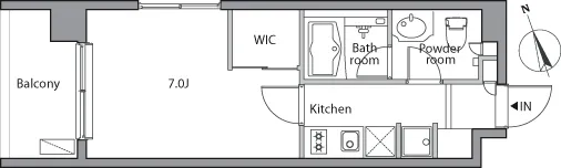 Residia Yutenji - Floor Plan - ["Rectangle", "Font", "Parallel"]