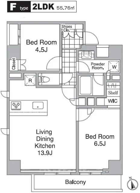 Residia Meguro Ⅳ - Floor Plan - ["White", "Floor plan", "Diagram"]