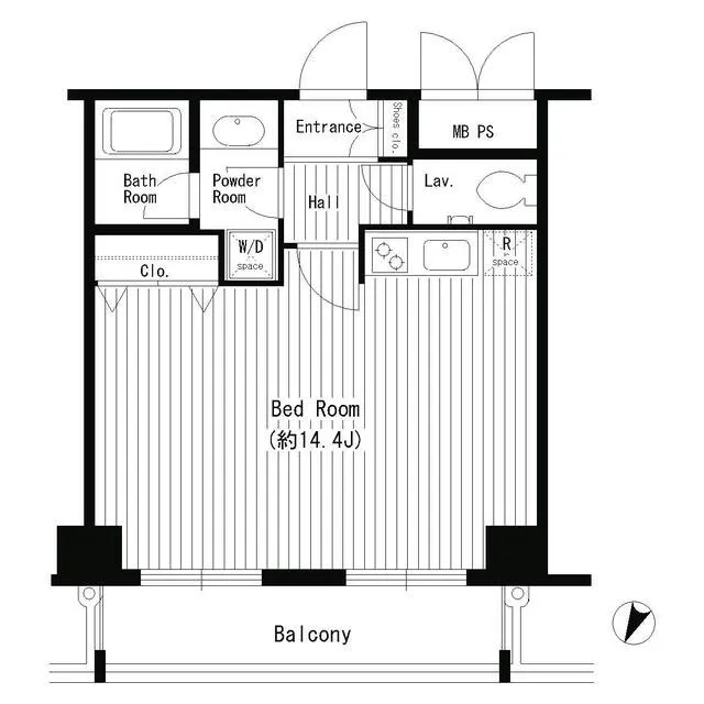 Wat's Shirokane - Floor Plan - ["Rectangle", "Schematic", "Parallel"]