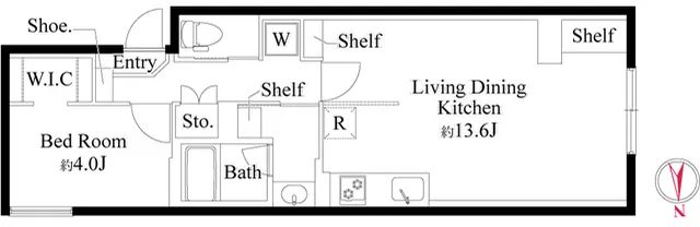 False Class Takadanobaba - Floor Plan - ["Plumbing fixture"]