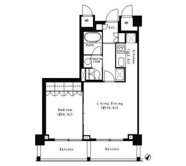 Park Cube Meguro Tower - Floor Plan - ["Rectangle", "Map", "Schematic"]