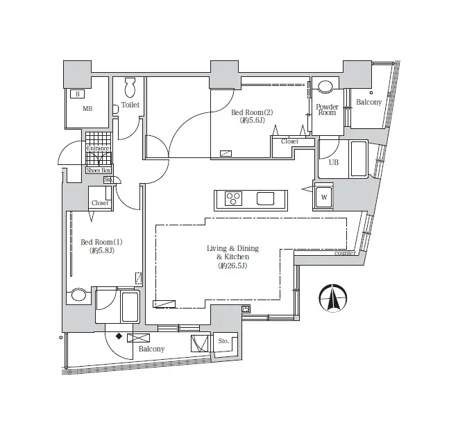Acty Shiodome - Floor Plan - ["Map", "Schematic", "Font"]