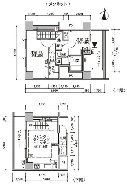 Shinonome Canal Court CODAN Building No.20 - Floor Plan - ["Schematic", "Rectangle", "Font"]