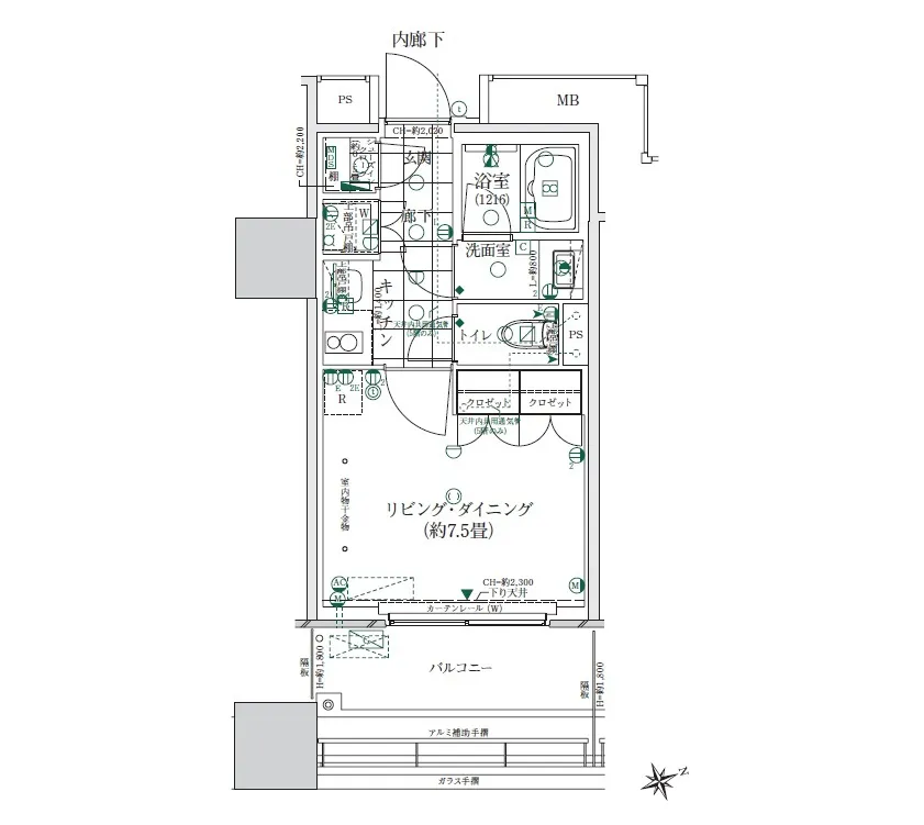 Laurel Tower Renai Hamamatsucho - Floor Plan - ["Schematic", "Rectangle", "Parallel"]