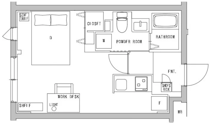 Hmlet Nishi-Shinjuku - Floor Plan - ["White", "Floor plan", "Diagram"]