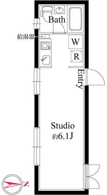Apartment Kuro Sangenjaya - Floor Plan - ["Diagram", "Technical drawing"]
