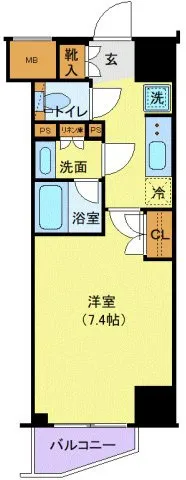 Genovia Shinjuku Waseda Green Veil - Floor Plan - ["Apartment"]