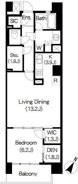 Brillia Ist Sangenjaya Blossom Terrace - Floor Plan - ["Rectangle", "Font", "Parallel"]