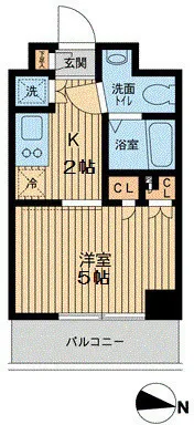 Esty Maison Musashikoyama - Floor Plan - ["Apartment", "Balcony"]
