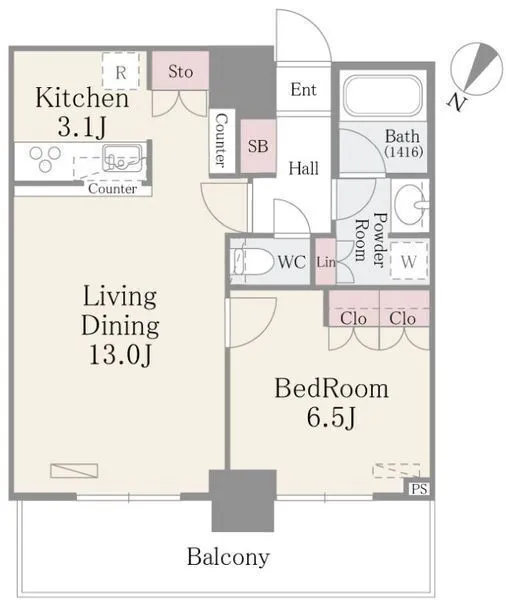 Rumireis Toyosu - Floor Plan - ["White", "Floor plan", "Diagram"]