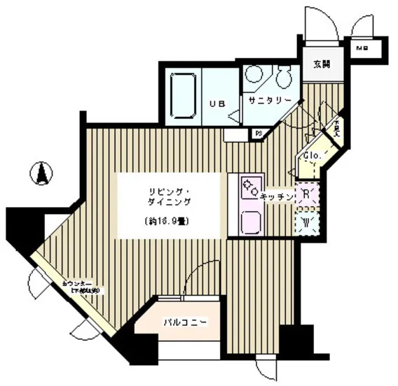 K's Kojimachi - Floor Plan - ["Floor", "Wood flooring", "Ceiling"]