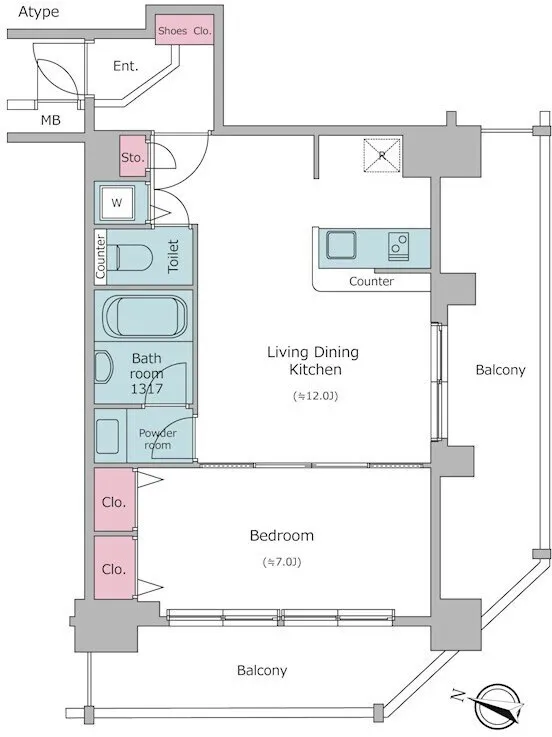 Residia Kanda Higashi - Floor Plan - ["Diagram", "Plan", "Floor plan"]