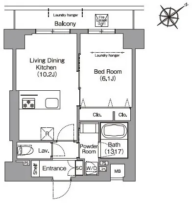 HF Oshiage Residence - Floor Plan - ["White", "Diagram", "Plan"]
