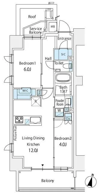Livio Kitashinagawa Riverside Terrace - Floor Plan - ["Schematic", "Rectangle", "Slope"]