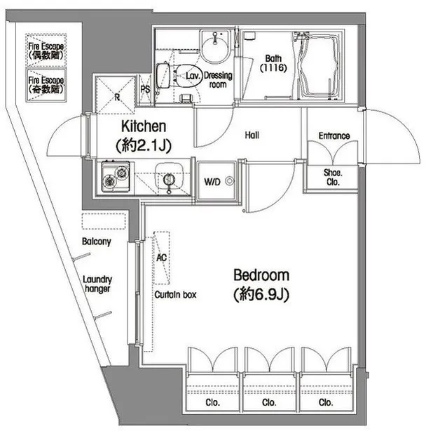 Comforia Nishi Kamata - Floor Plan - ["White", "Plan", "Diagram"]