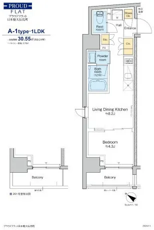 Proud Flat Nihonbashi Odenmacho - Floor Plan - ["Diagram"]