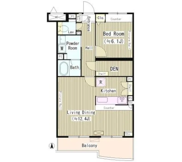Green Terrace Kugahara - Floor Plan - ["Rectangle", "Parallel", "Font"]