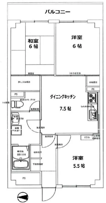 Sonnenheim Kitasuna - Floor Plan - ["White", "Diagram", "Plan"]