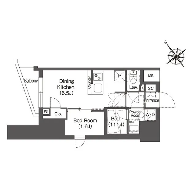 Comforia Higashioi II - Floor Plan - ["Rectangle", "Font", "Parallel"]