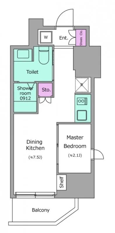 Cross Residence Kanda Jinbocho - Floor Plan - []