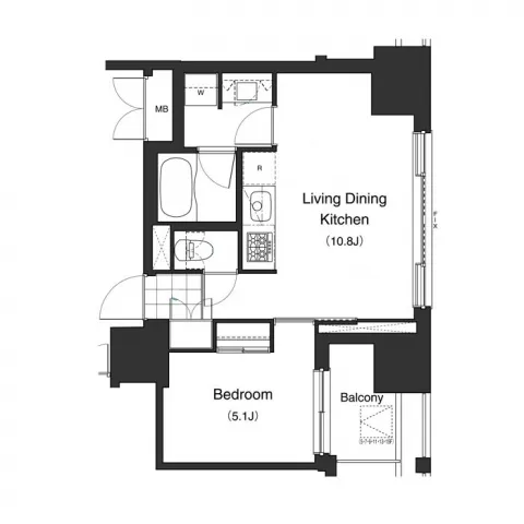 Prime Urban Honkomagome - Floor Plan - ["Plan", "Schematic", "Rectangle"]