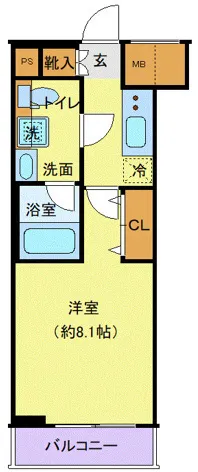 Genovia Higashi-Mukojima Sky Garden - Floor Plan - ["Apartment", "Tile Flooring", "Geraniums"]