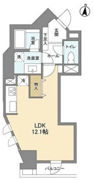 Due Nishiazabu II - Floor Plan - ["Floor", "Apartment", "Tile Flooring"]