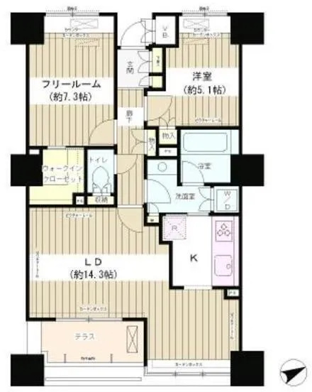 Emblem Court Akashicho - Floor Plan - ["Floor plan", "Wood flooring", "Home Door"]